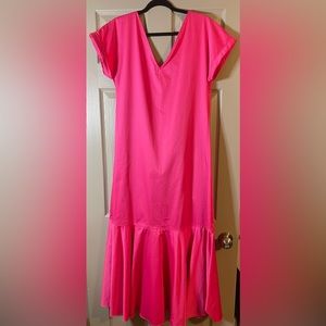 NWT oversized hot pink Antonio Melani maxi dress. Size 2.